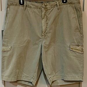Tan Cargo Shorts with Classic Utilitarian Style